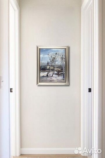 Копия картины А. Саврасова «Грачи прилетели»