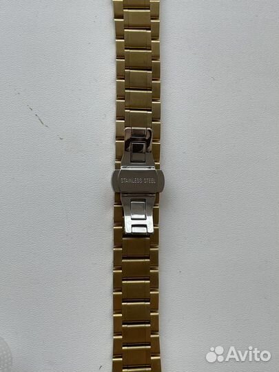 Ремешок браслет для часов золотой 20 мм