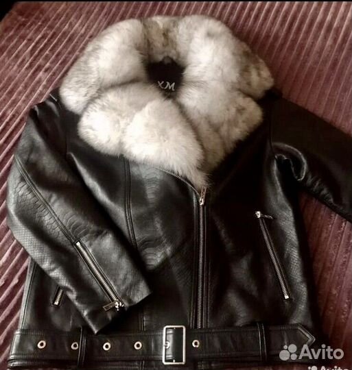 Куртка кожаная женская утепленная