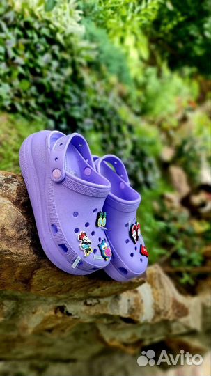 Crocs крокс жен-е на платформе classic crush clog