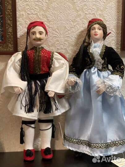 Кукла семейная пара греция