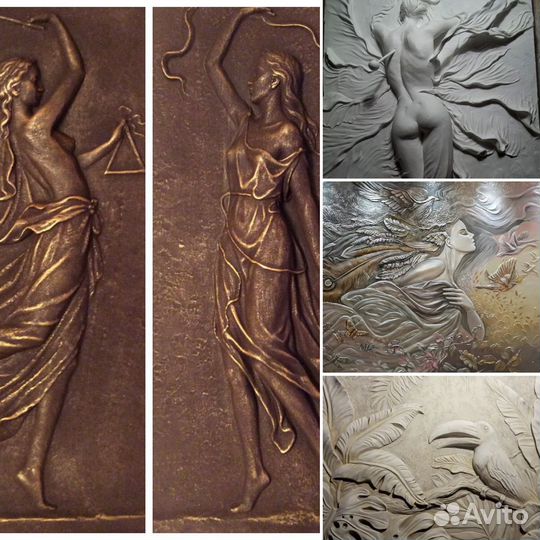 Художественная роспись стен. Барельеф. Картины