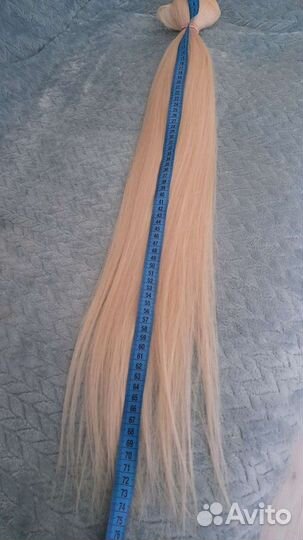 Волосы для наращивания 75 см теплый блонд новые