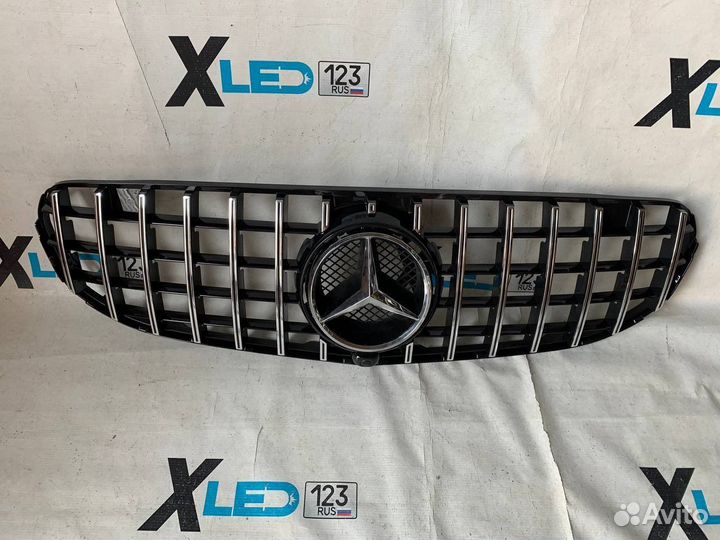 Решетка радиатора Mercedes GLC x253 x205 2020- GT