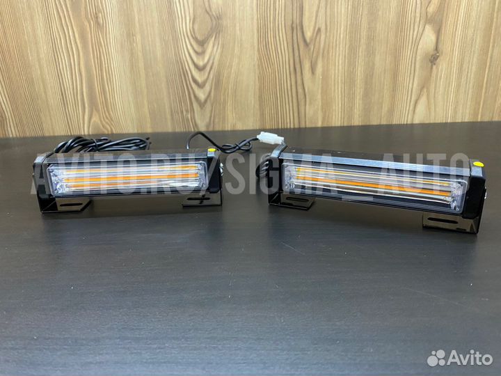 Маяк проблесковый LED оранжевый стробоскоп 12-24В