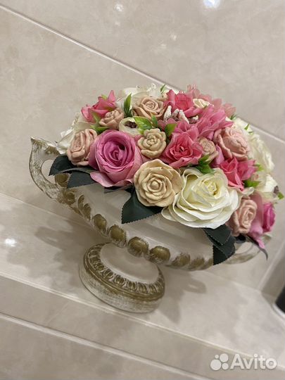 Букет,мыльные цветы,сувенир,подарок,интерьер