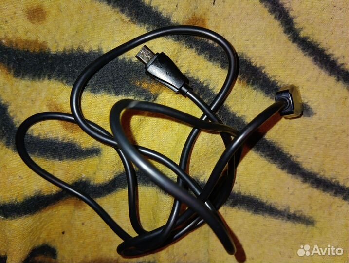 Кабель, шнур micro USB 1 метр чёрный