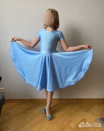 Платье для бальных танцев (купальник и юбка) 128