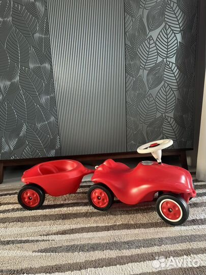 Машинка каталка с прицепом Big Bobby Car