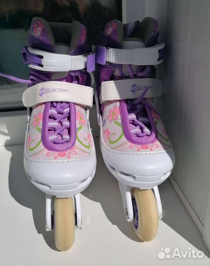 Роликовые коньки раздвижные для девочки 26-29