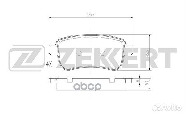 Колодки торм. диск. задн. Renault Grand Scenic