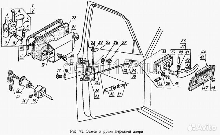 Акб дверные механизм тяги замки для волги газель