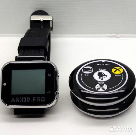 Кнопка вызова официанта и часы приемник сигнала