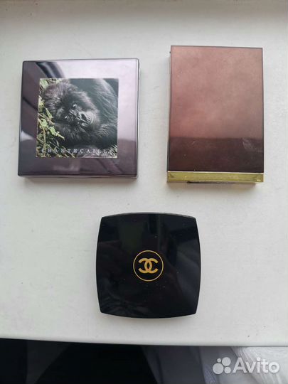 Tom Ford тени/Chanel-хайлайтер/Chantecaille тени