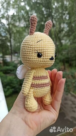 Мягкая игрушка Пчёлка, амигуруми, ручная работа