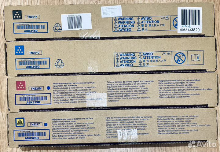 Оригинал. Konica Minolta TN-221 комплект 4 цвета