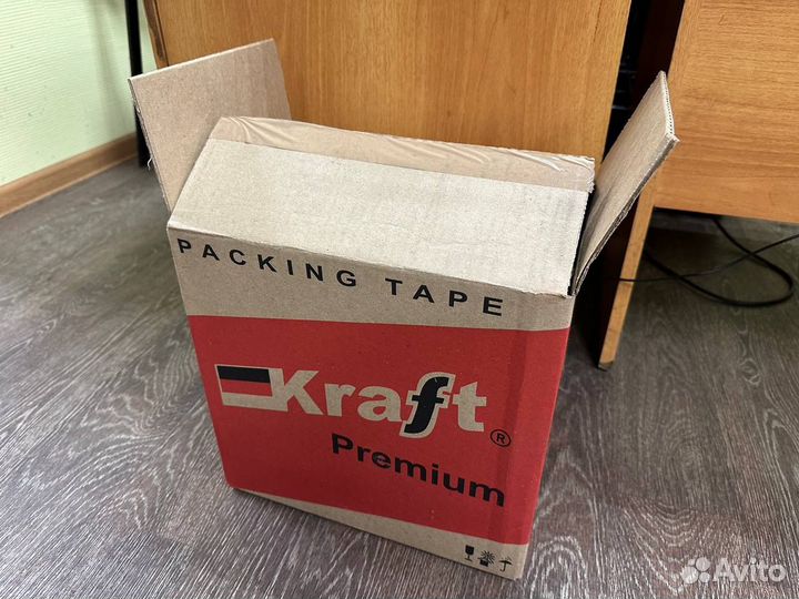 Скотч широкий коричневый