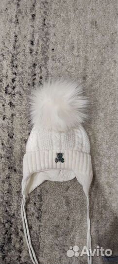 Шапки зимние на малыша 0-6 мес