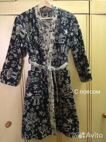 Двусторонний детский махровый халат