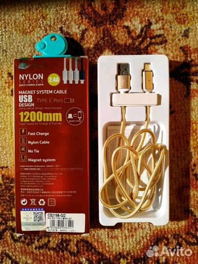 Новый.Магнитный.USB дата кабель. Type-C Port