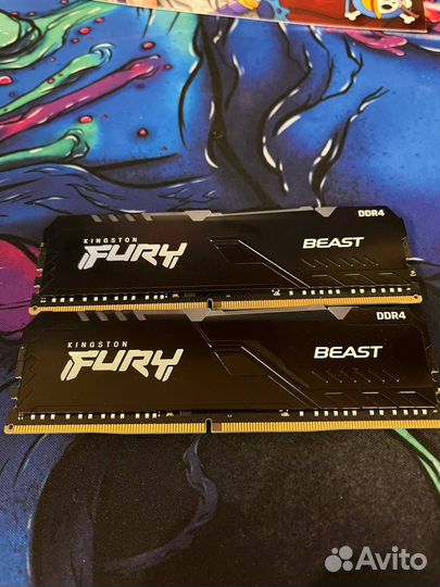 Оперативная память Kingston fury Beast Black RGB