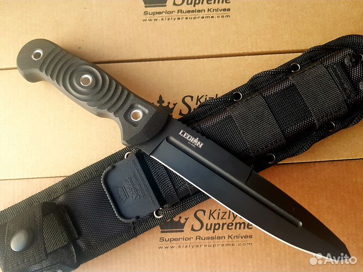 Нож Kizlyar Supreme Legion D2 Black Titanium