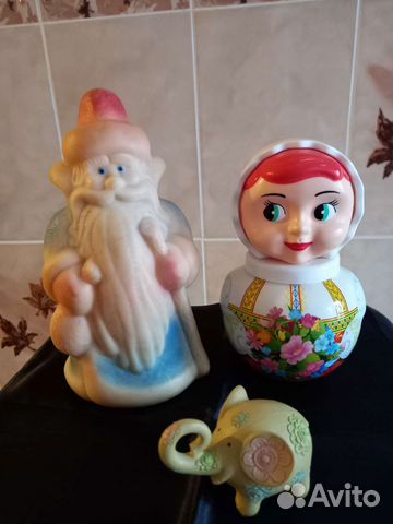 Винтаж Резиновый Дед Мороз и неваляшка СССР