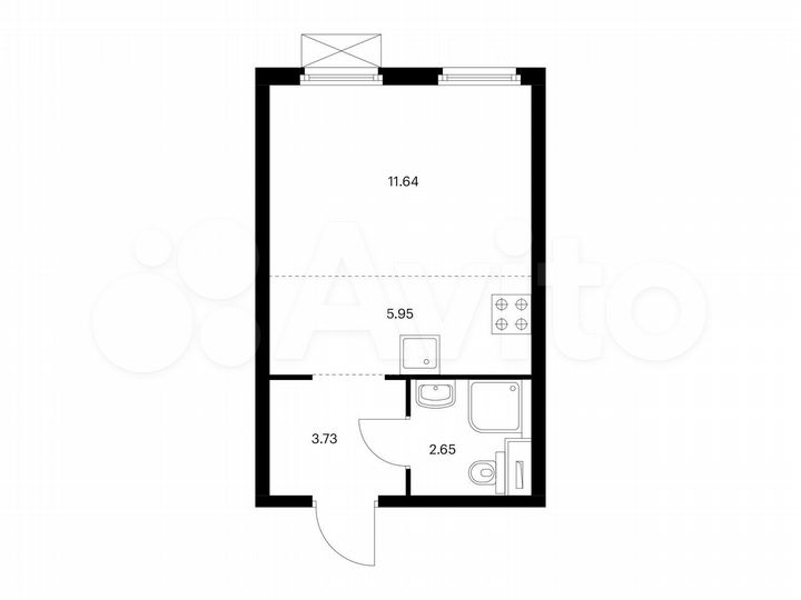 Квартира-студия, 24 м², 33/33 эт.