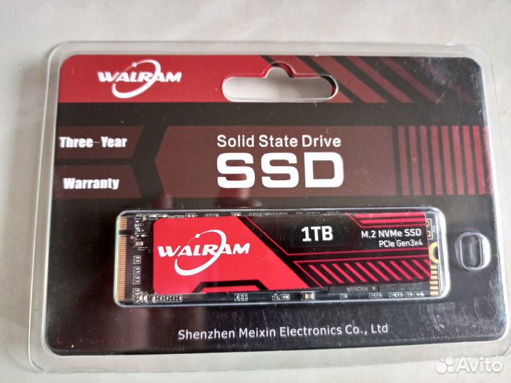 Ssd Walram M.2 nvme 512 Гб, 1 Тб новые