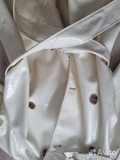 Плащ (тренч) из экокожи