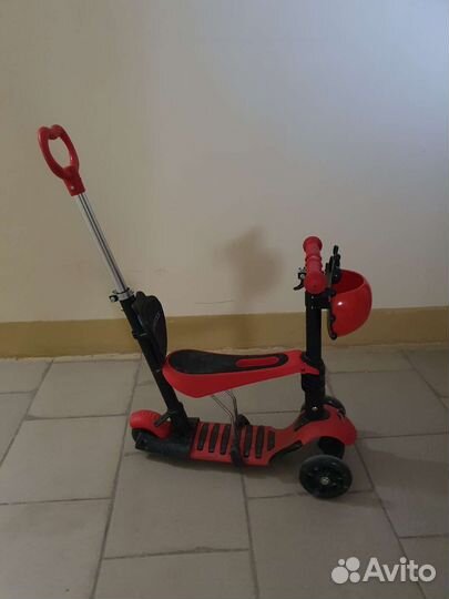 Самокат с родительской ручкой 5 в 1
