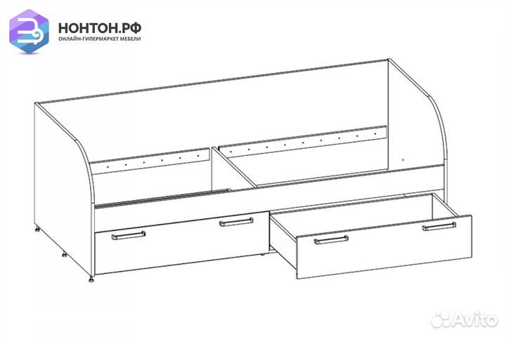 Кровать Сенди Light с ящиками сонома