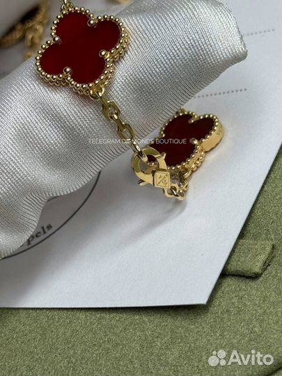 Колье van cleef alhambra желтое золото 750