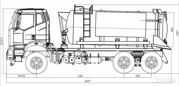 АВТОЦИСТЕРНА вакуумная илососная ав-10\1 куб. метр