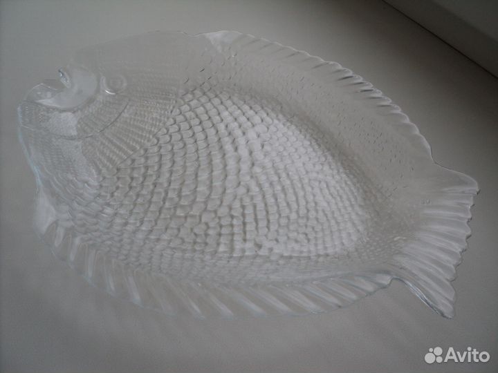 Блюдо сервировочное Рыба стекло