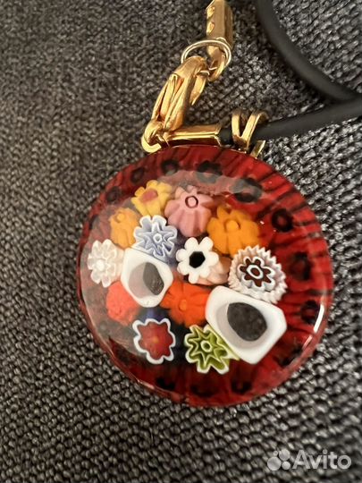 Кулон с подвеской из муранского стекла. Оригинал