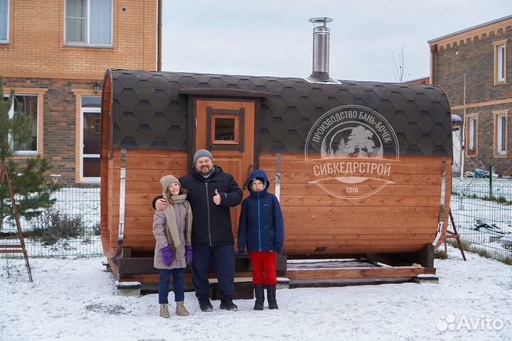 Баня-бочка от производителя 