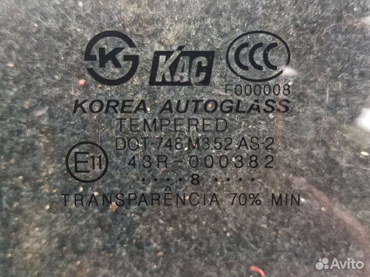 Переднее левое стекло Hyundai Elantra xd