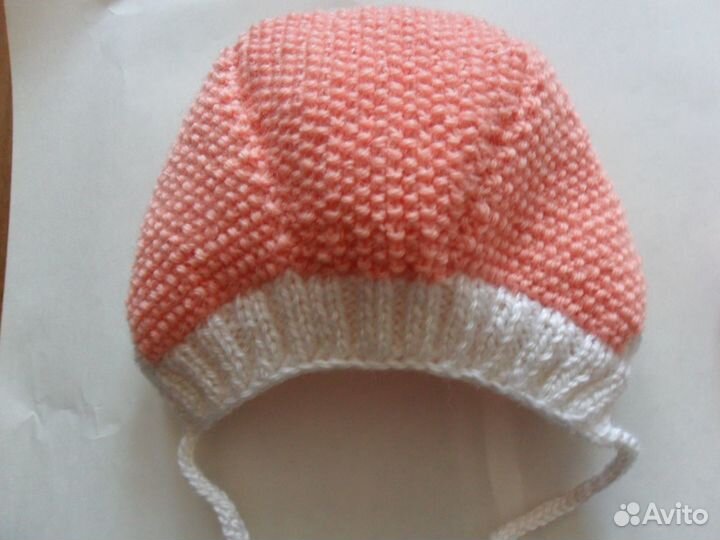 Шапочка + пинетки для новорожденного