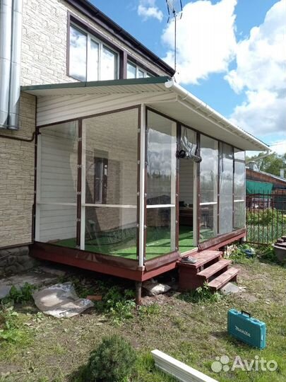 Мягкие окна (шторы) пвх для беседки, веранды