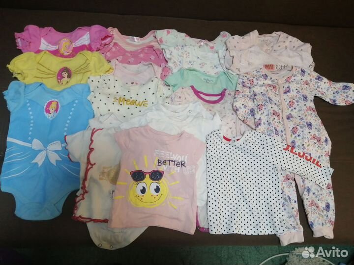 Вещи пакетом на девочку 68 74 80