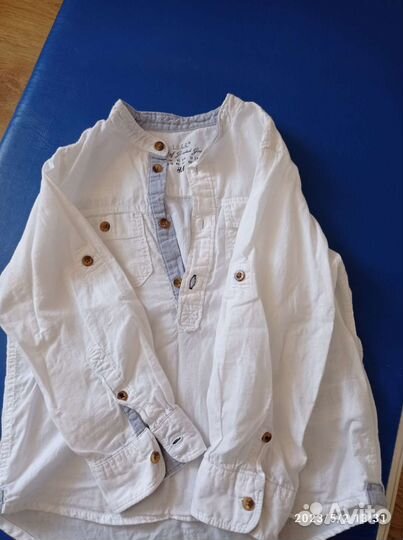 Рубашка белая hm на 3-4 года