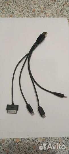 Кабель зарядный (4в1) для micro USB, nokia, Apple