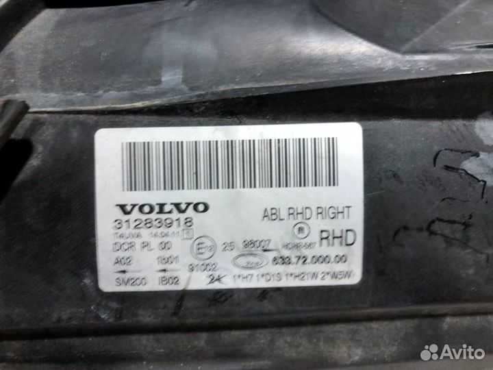 Фара ксеноновая правая Volvo S80 седан B4164T 2009
