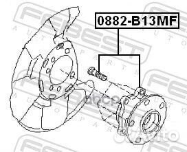 Ступица передняя 0882B13MF Febest