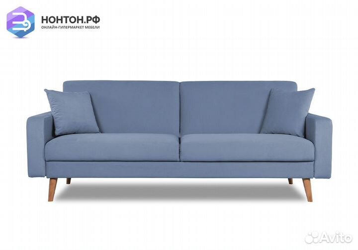 Диван книжка Верден серо-голубой