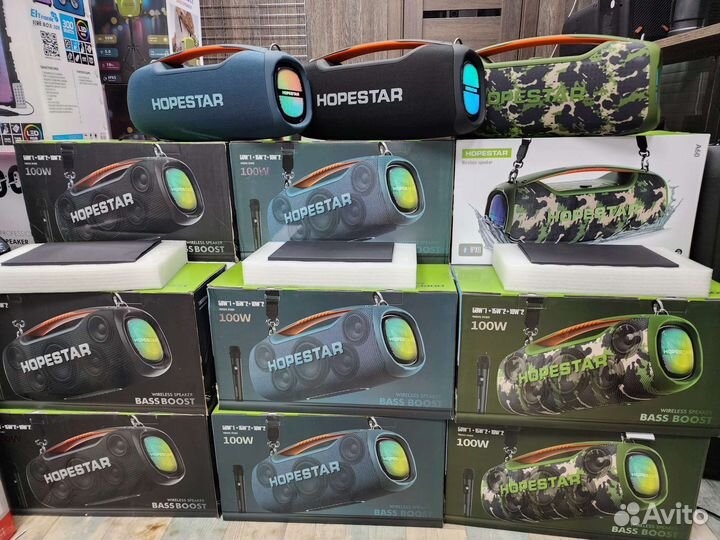 Hopestar A60 блютуз колонка караоке 1 микрофон