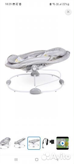 Детские электронные качели Babyton 2 в 1