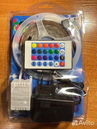 Светодиодная лента 5м rgb с пультом