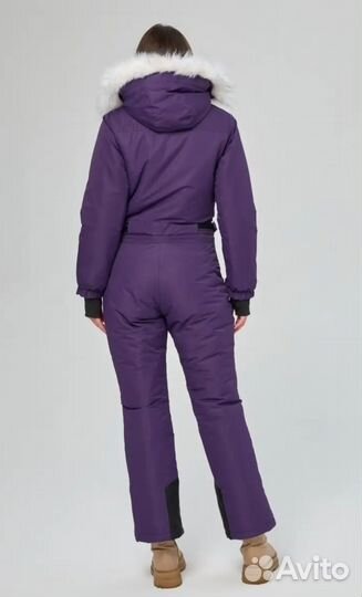 Зимний комбинезон женский -30 48 размер фиолетовый